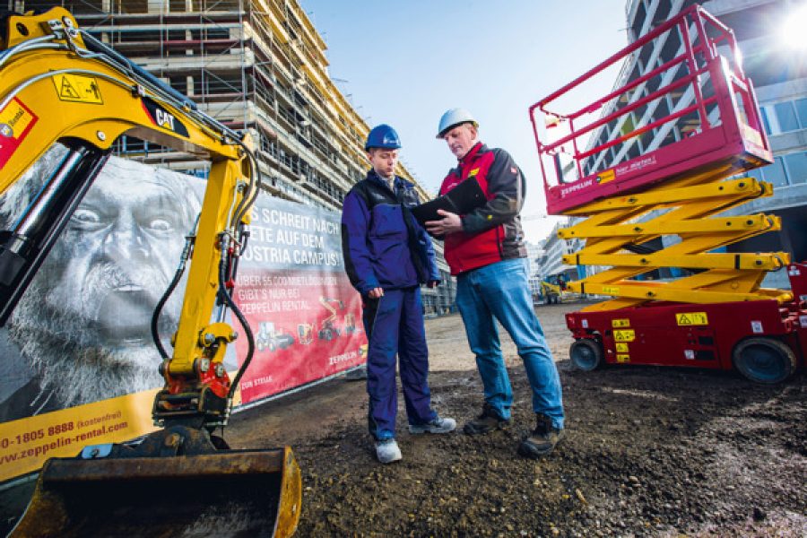 Bild mit Arbeitsbühne